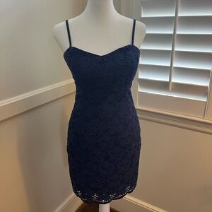 Navy eyelet Lilly Pulitzer dress